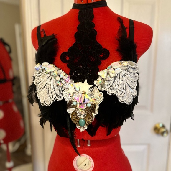 Custom Handmade One of a Kind Rave Party Festival Bra - Picture 10 of 14